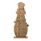 Set of 2 36"H Christmas Wooden/Metal Snowman Porch Decor with Floral Wreath